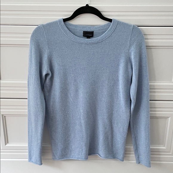 J. Crew Crewneck Cashmere Sweater in Soft Blue - Picture 3 of 7